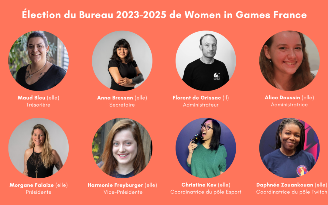 Le Conseil d’Administration de  Women in Games France s’agrandit, ainsi que les rôles attribués aux membres du Bureau